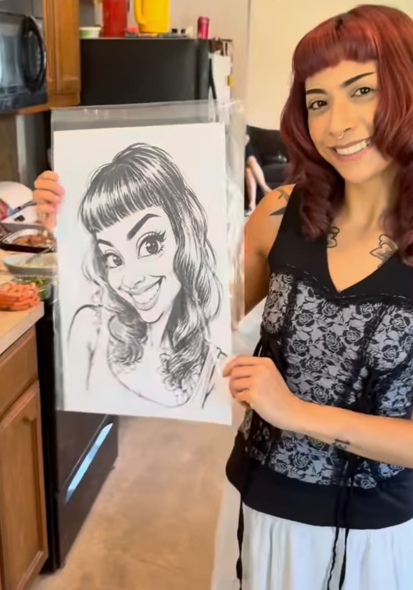 Digital Caricatures by Poppin' Partiez in the Houston Metro