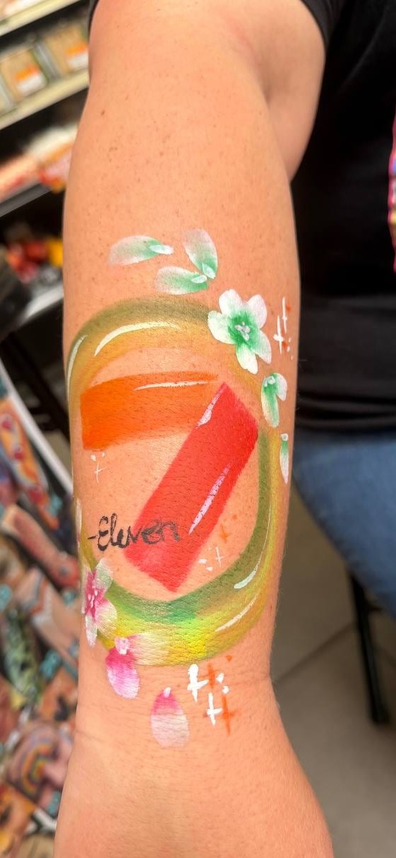 Face painting at a Texas corporate event